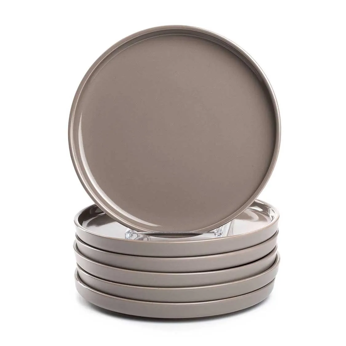 Keramikteller ROMA 22 cm taupe 6er-Set