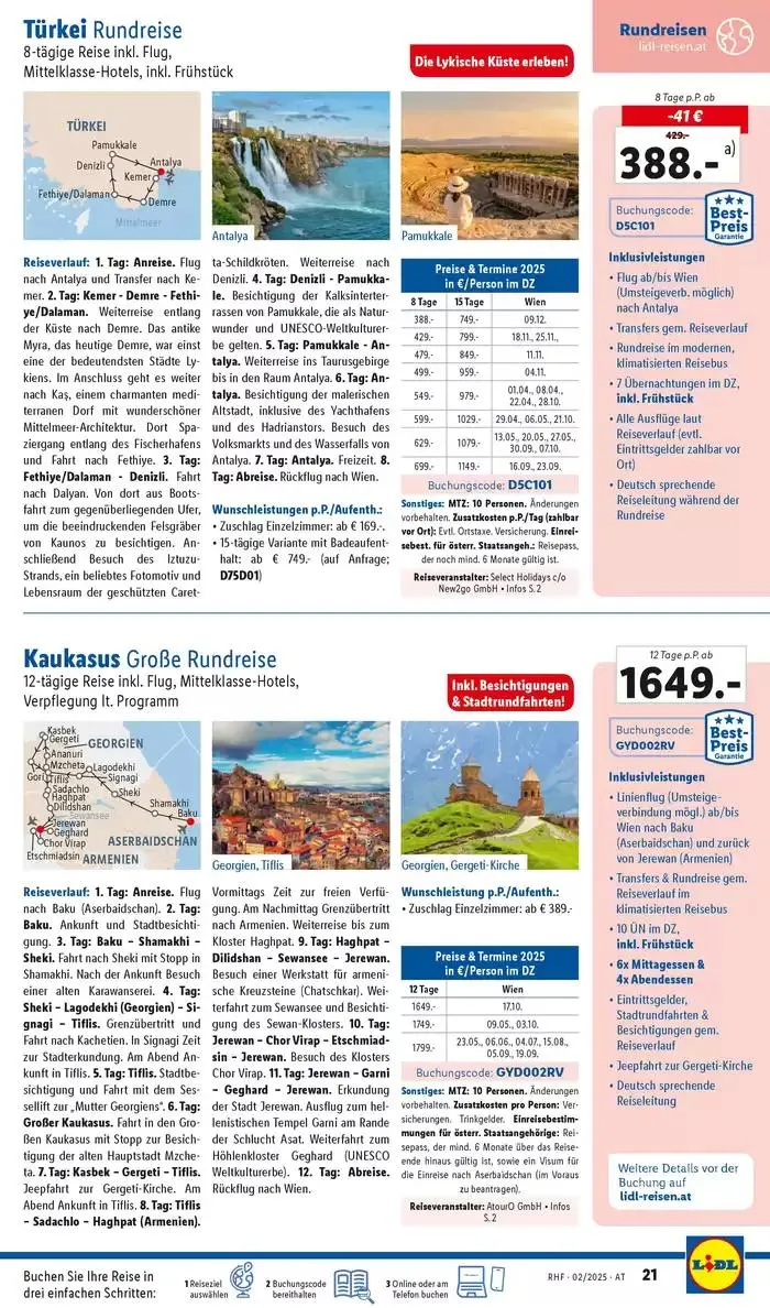 Aktuelle Reiseprospekte Hauptprospekt Februar von 29. Jänner bis 28. Februar 2025 - Flugblätt seite 21