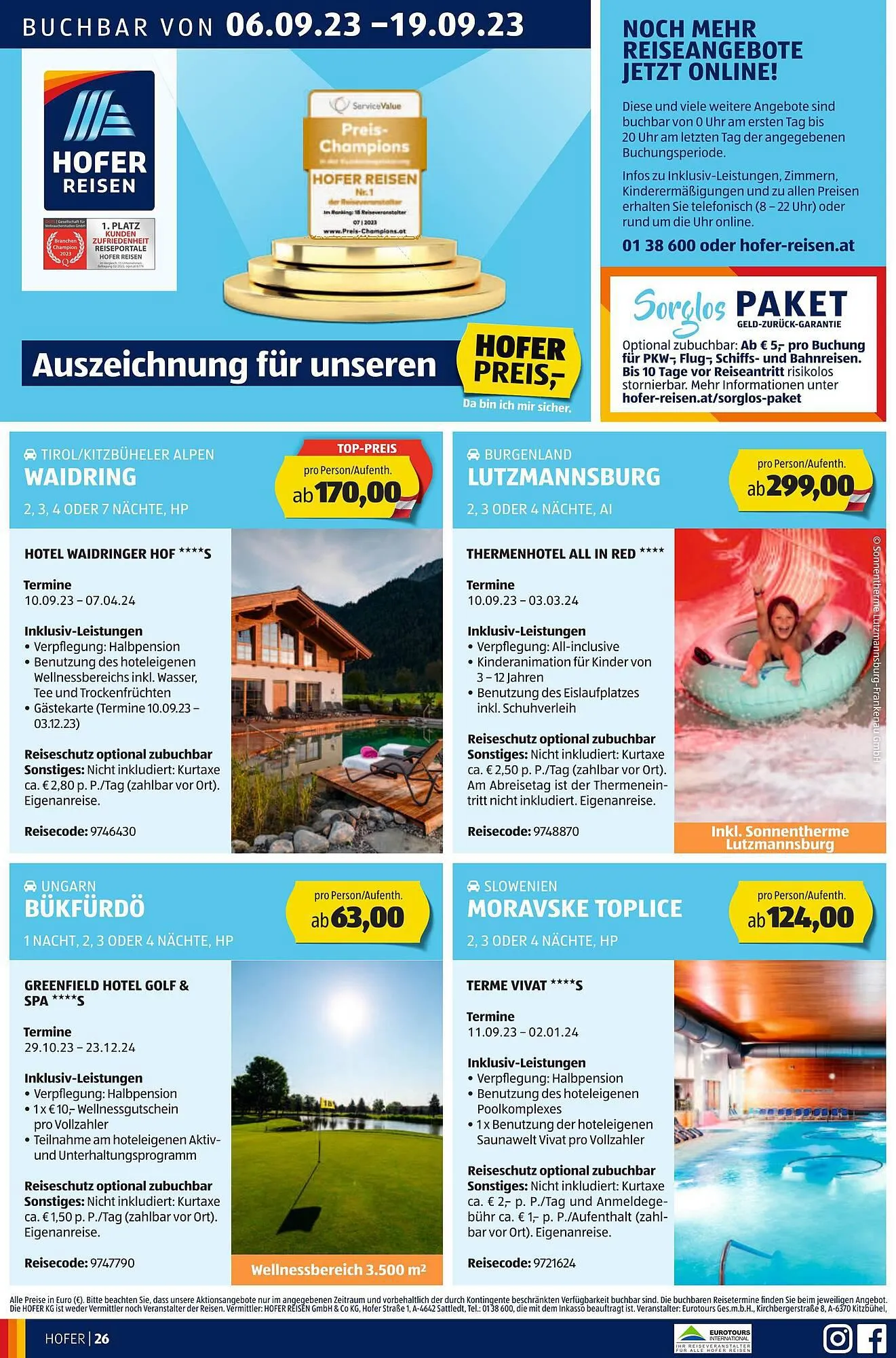 Hofer Flugblatt von 8. September bis 14. September 2023 - Flugblätt seite 28