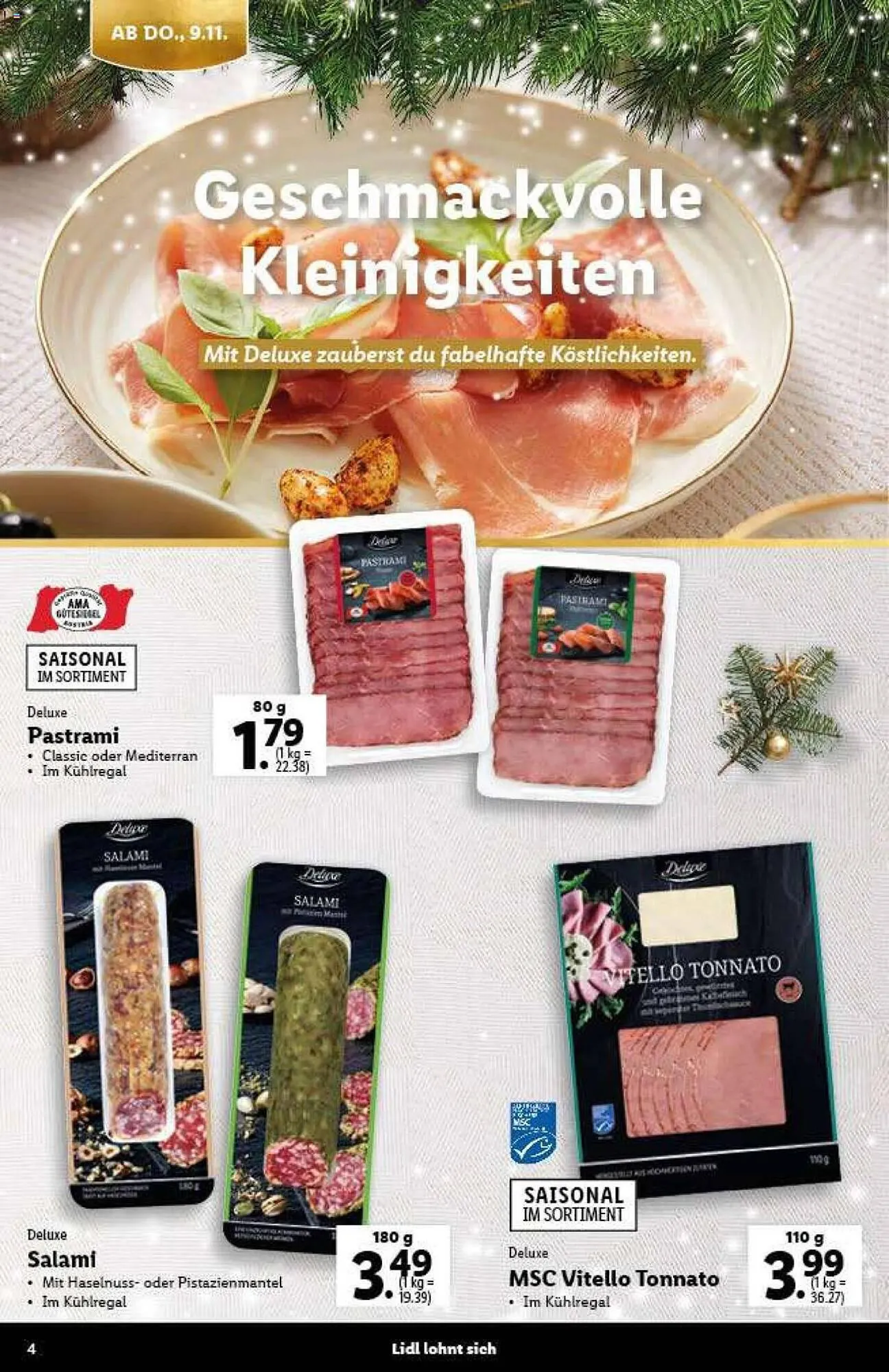 Lidl Flugblatt von 9. November bis 21. Dezember 2023 - Flugblätt seite 4