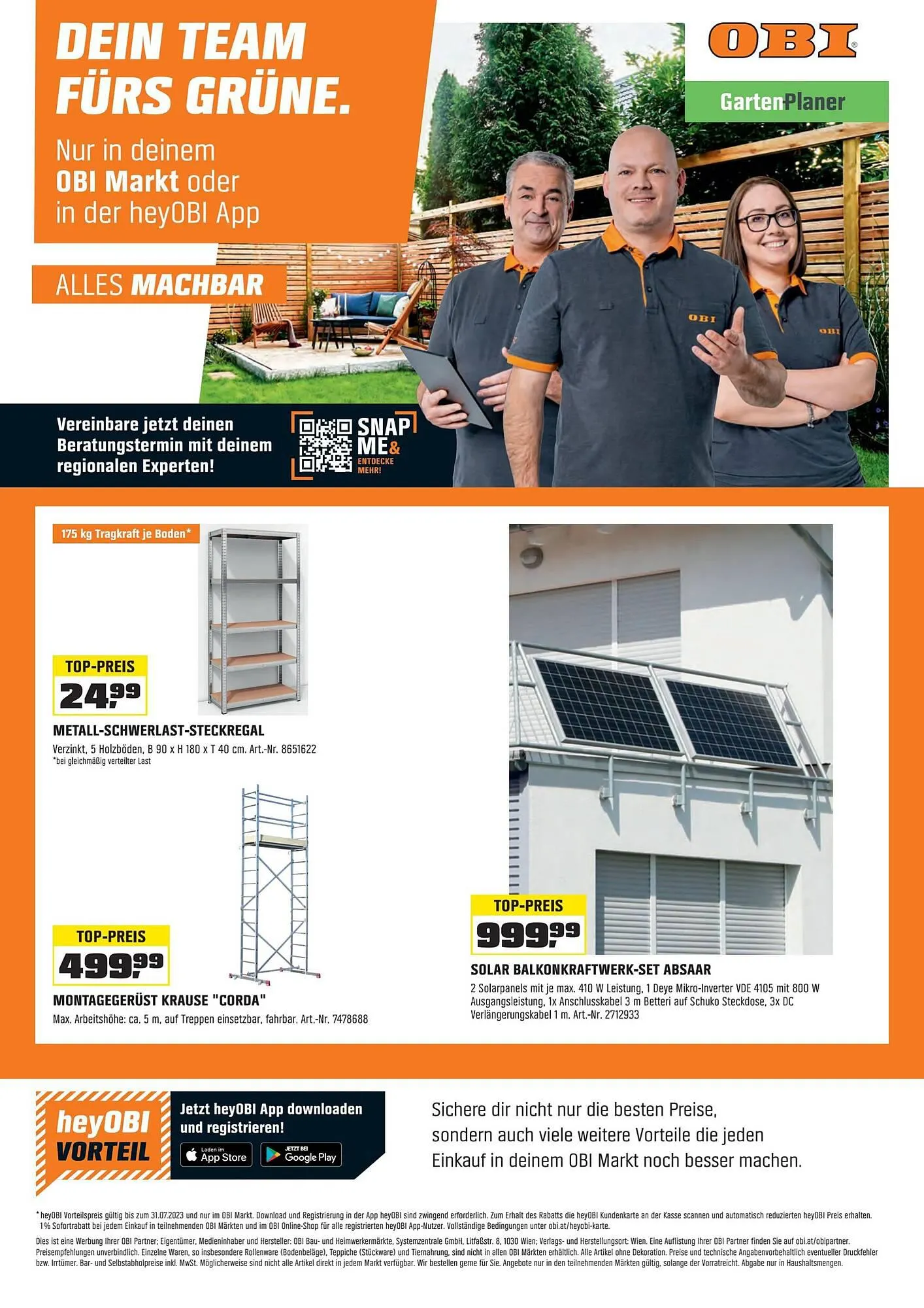 OBI Flugblatt von 30. Juni bis 31. Juli 2023 - Flugblätt seite 14