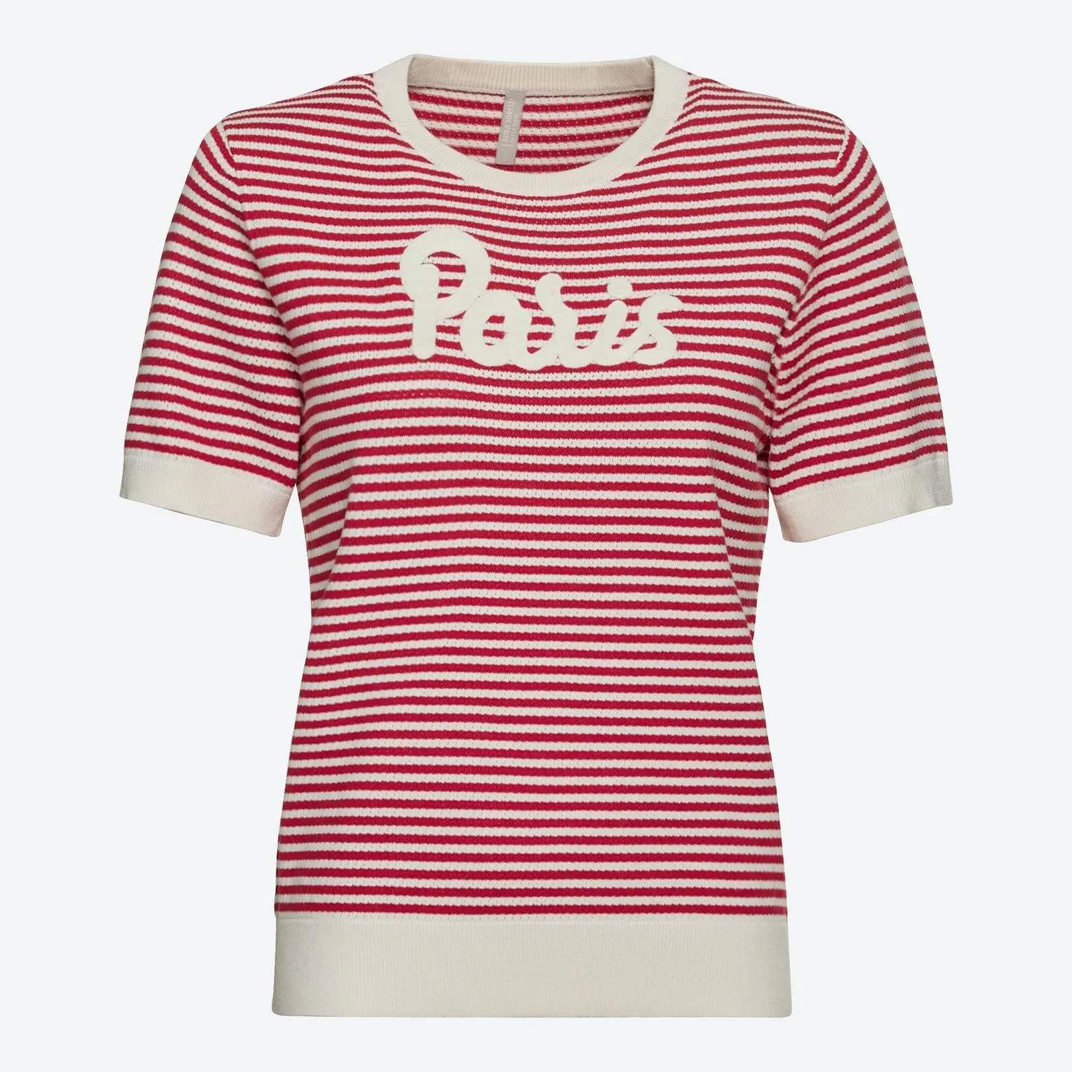 Damen-Strick-T-Shirt im Streifen-Design