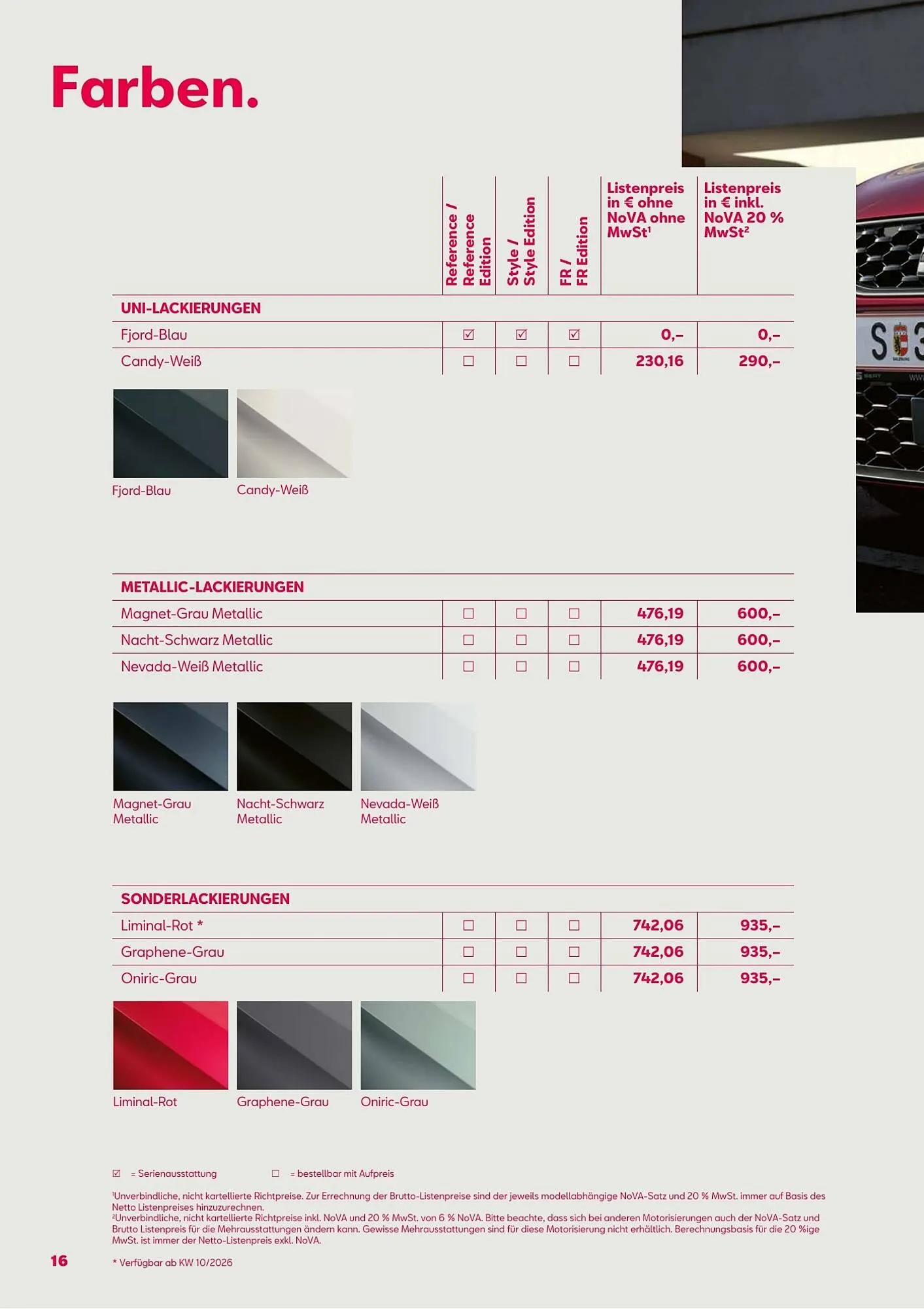 Seat Flugblatt von 13. Jänner bis 29. Dezember 2026 - Flugblätt seite  16