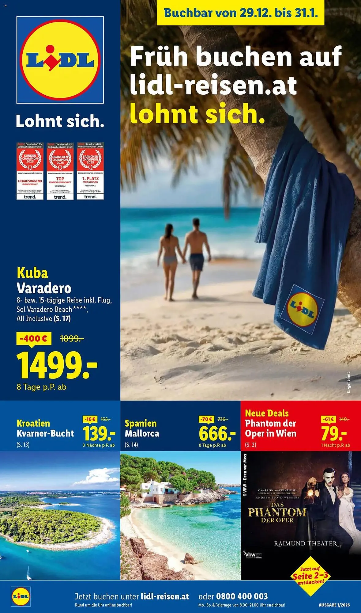 Lidl Flugblatt von 29. Dezember bis 31. Jänner 2026 - Flugblätt seite  1