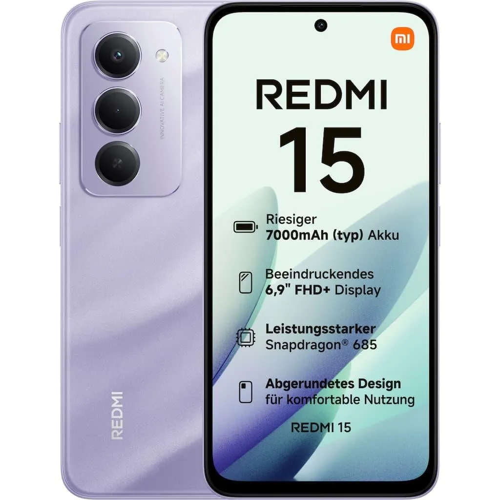 Xiaomi Smartphone »Redmi 15 128 GB« sandy purple