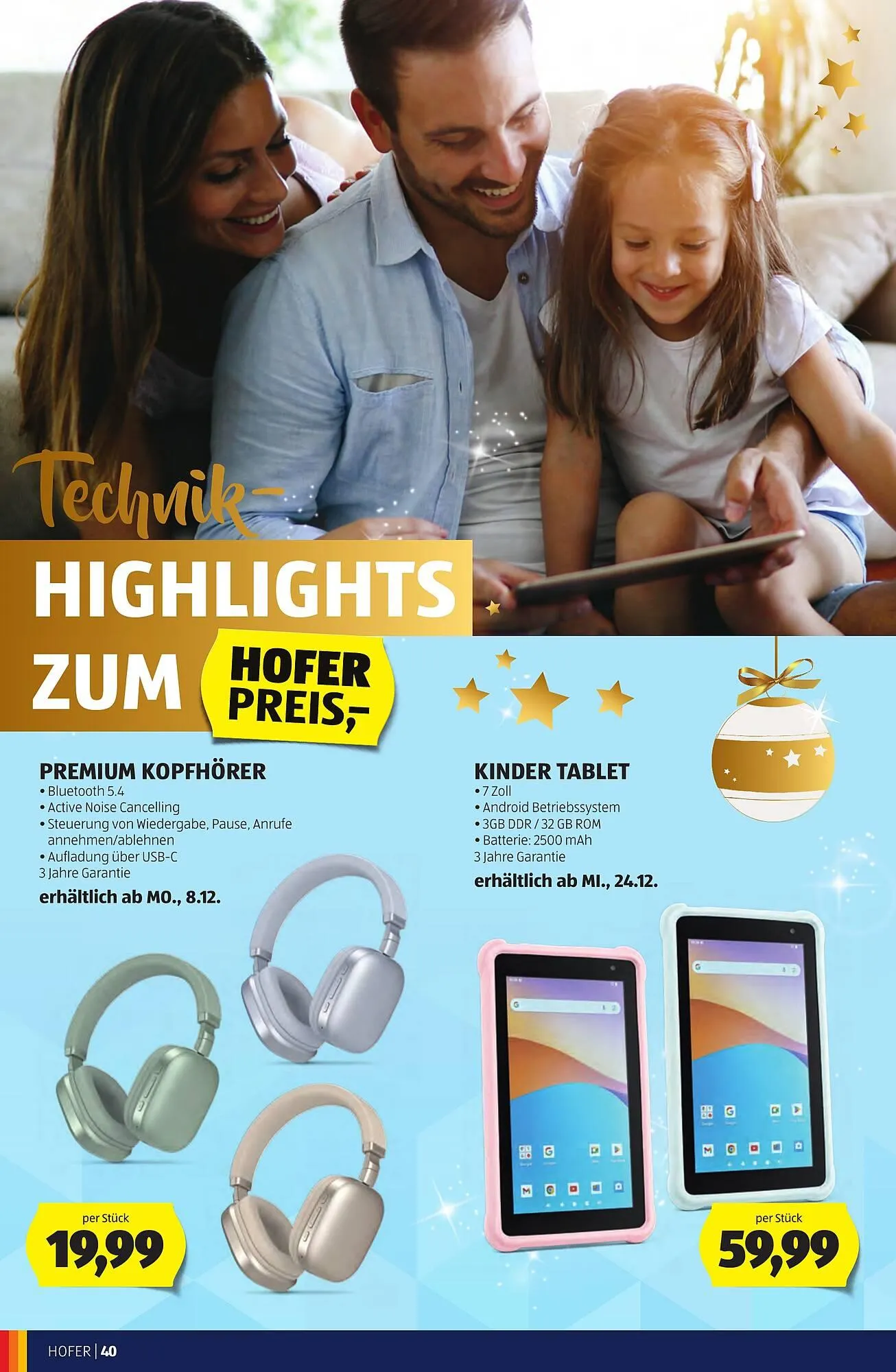 Hofer Flugblatt von 7. November bis 24. Dezember 2025 - Flugblätt seite 40