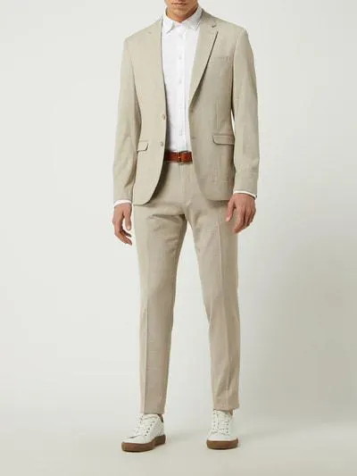 Sakko mit Strukturmuster in beige