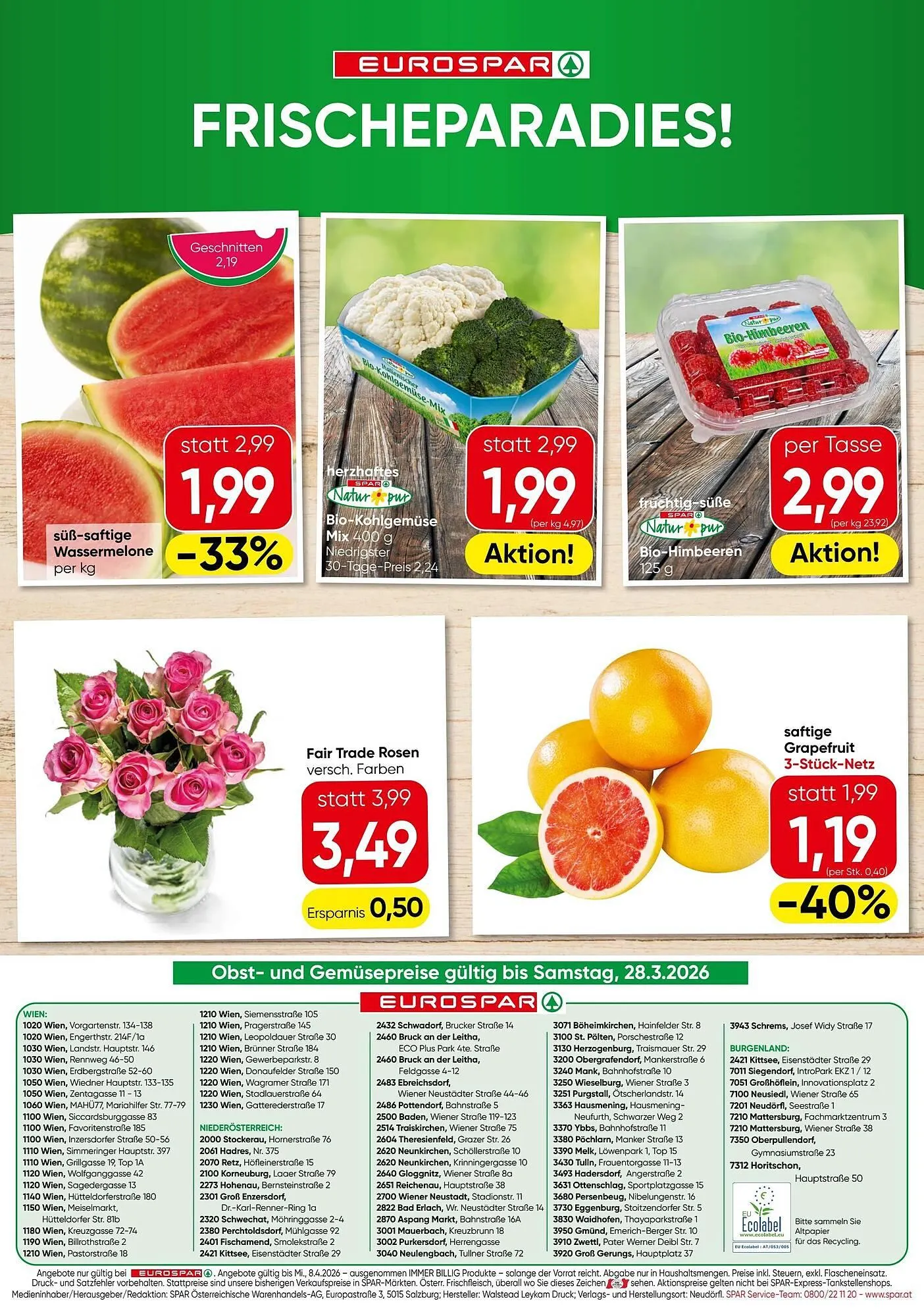 Eurospar Flugblatt von 26. März bis 8. April 2026 - Flugblätt seite  16