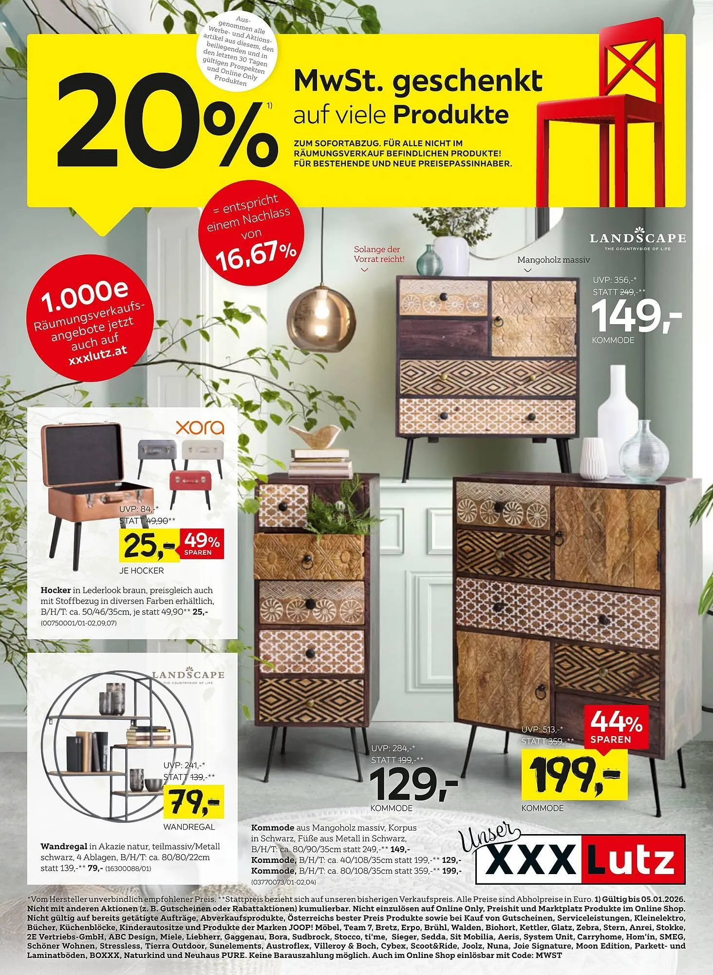 XXXLutz Prospekt von 30. Dezember bis 13. Jänner 2026 - Flugblätt seite  1