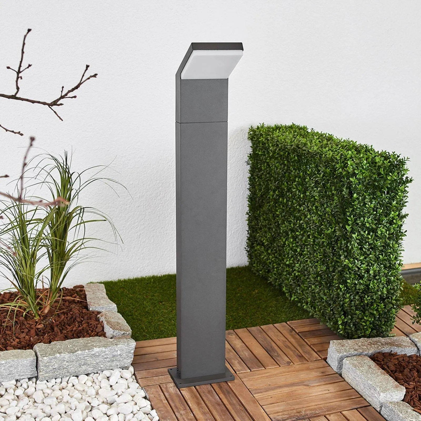 Yolena - LED-Pollerleuchte in Grafitgrau, 100 cm