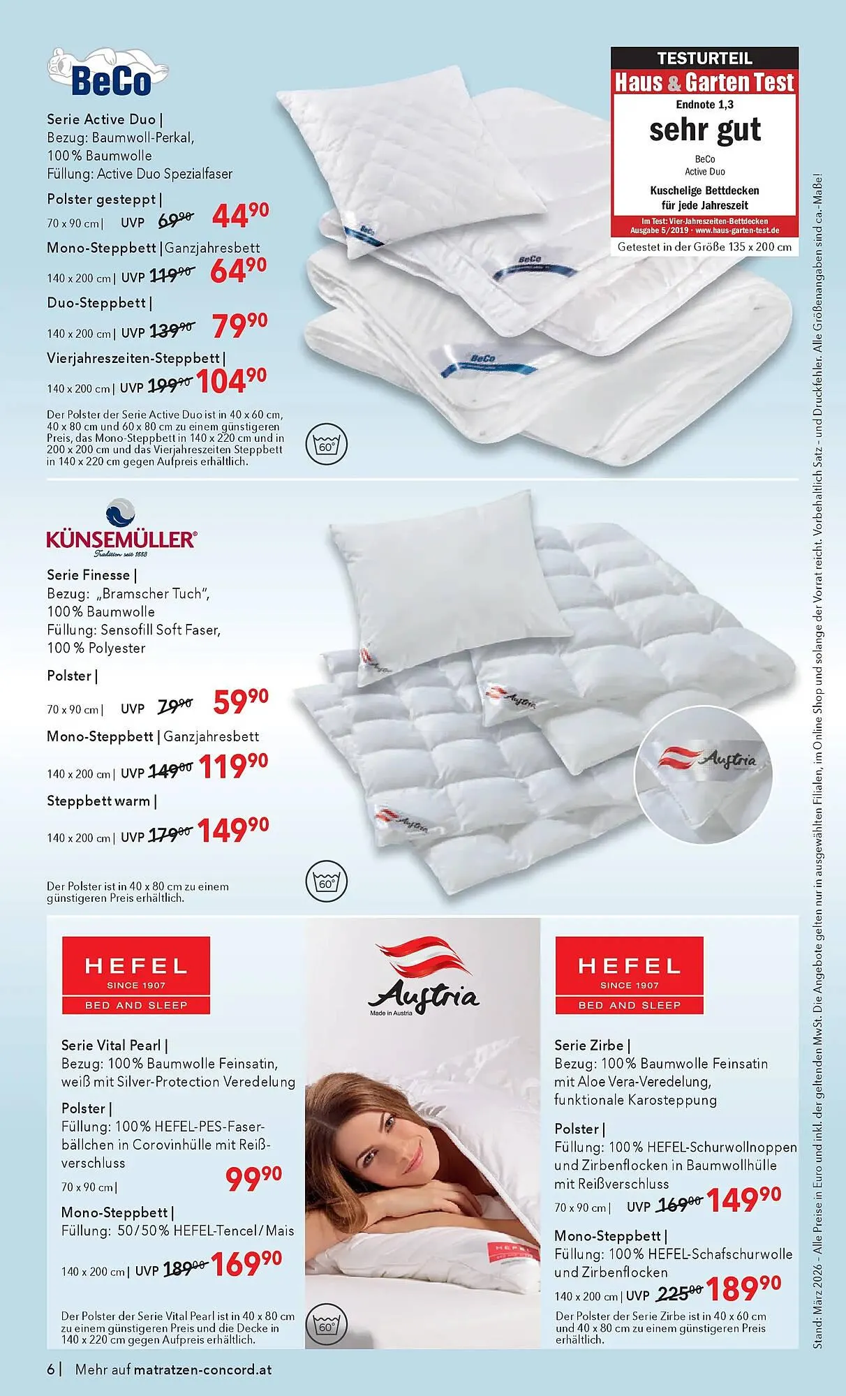 Matratzen Concord Prospekt von 25. März bis 28. April 2026 - Flugblätt seite  6