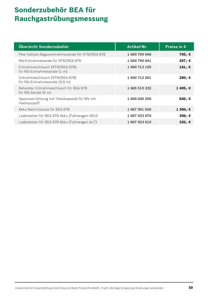 Werkstattausrüstung von Bosch von 21. Mai bis 31. Dezember 2024 - Flugblätt seite  59