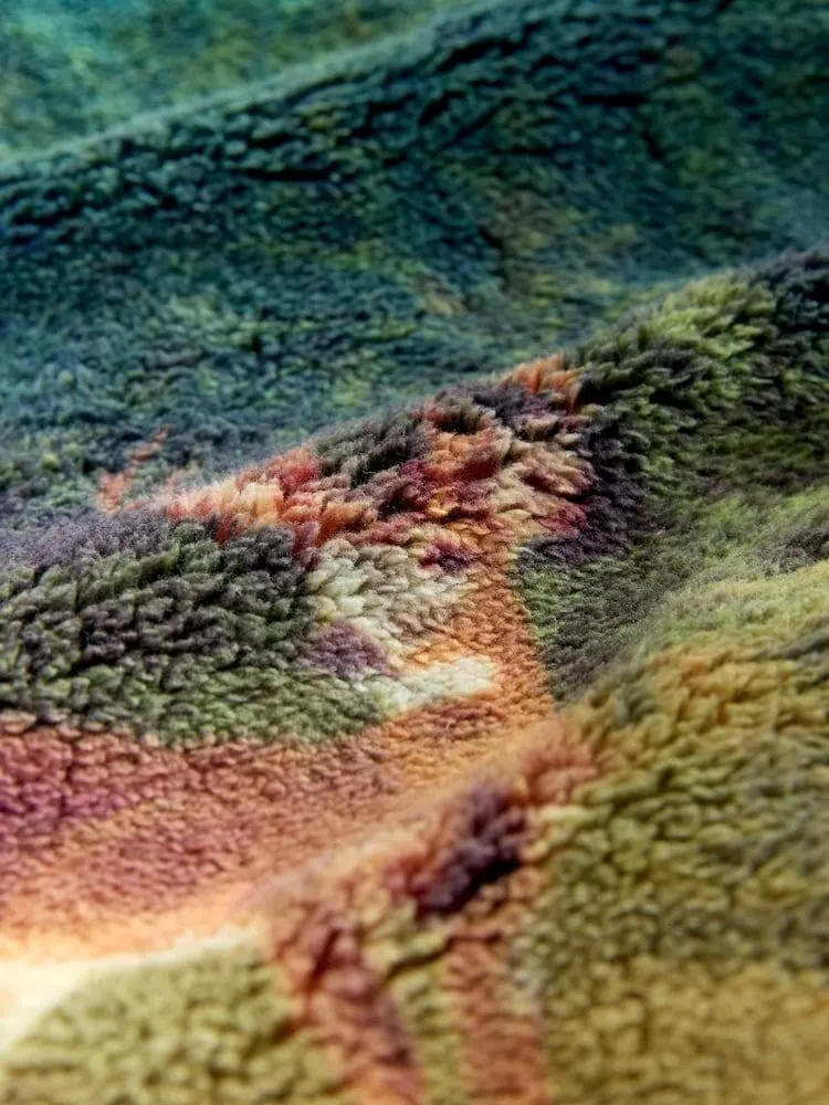 Grün Waldszene - Bedrucktes Borg-Fleece-Oberteil