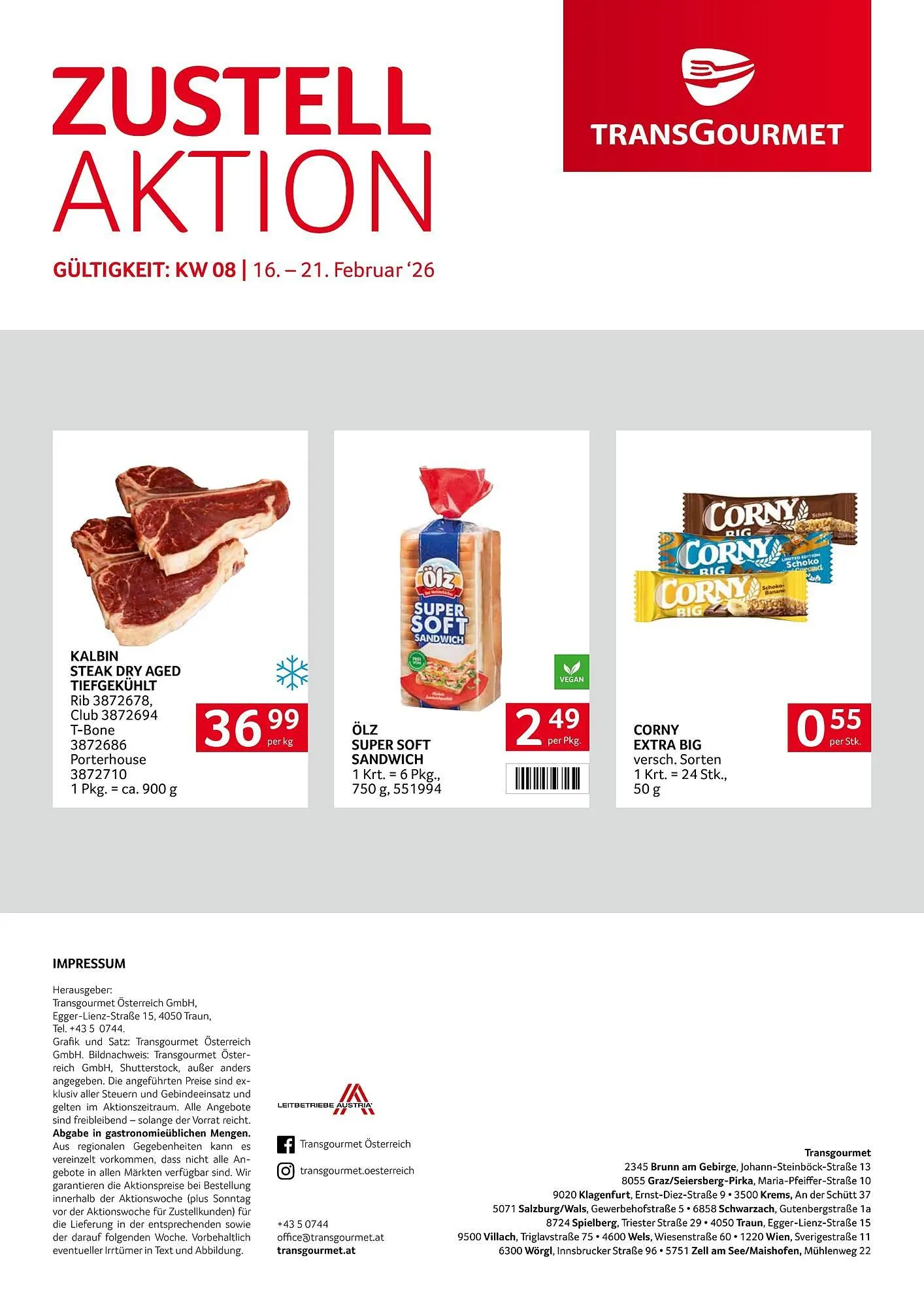 Transgourmet Flugblatt von 16. Februar bis 21. Februar 2026 - Flugblätt seite  28