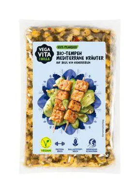 Vegavita Tempeh Kichererbsen mit mediterrane Kräuter