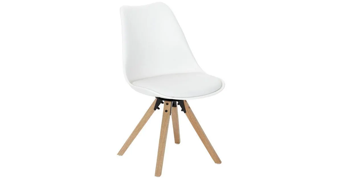 Luca Bessoni Schalenstuhl Malmö Weiß Lederlook