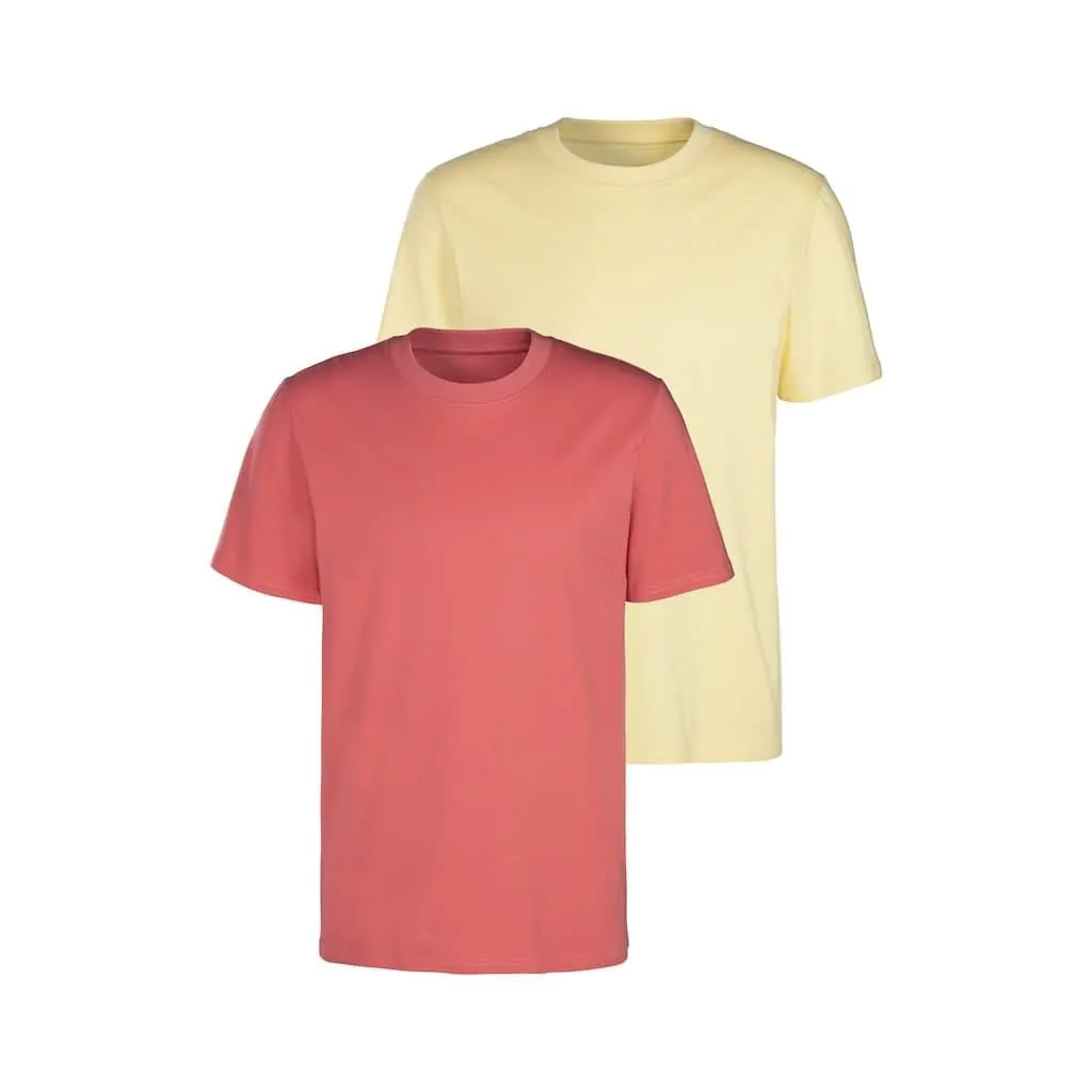KangaROOS T-Shirt 2er-Pack, Freizeitshirt mit Kurzarm, Rundhals aus reine Baumwolle