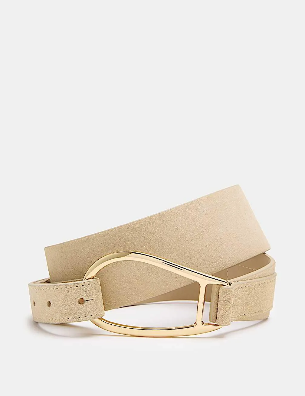 Asymmetrischer Wildledergürtel mit Schnalle