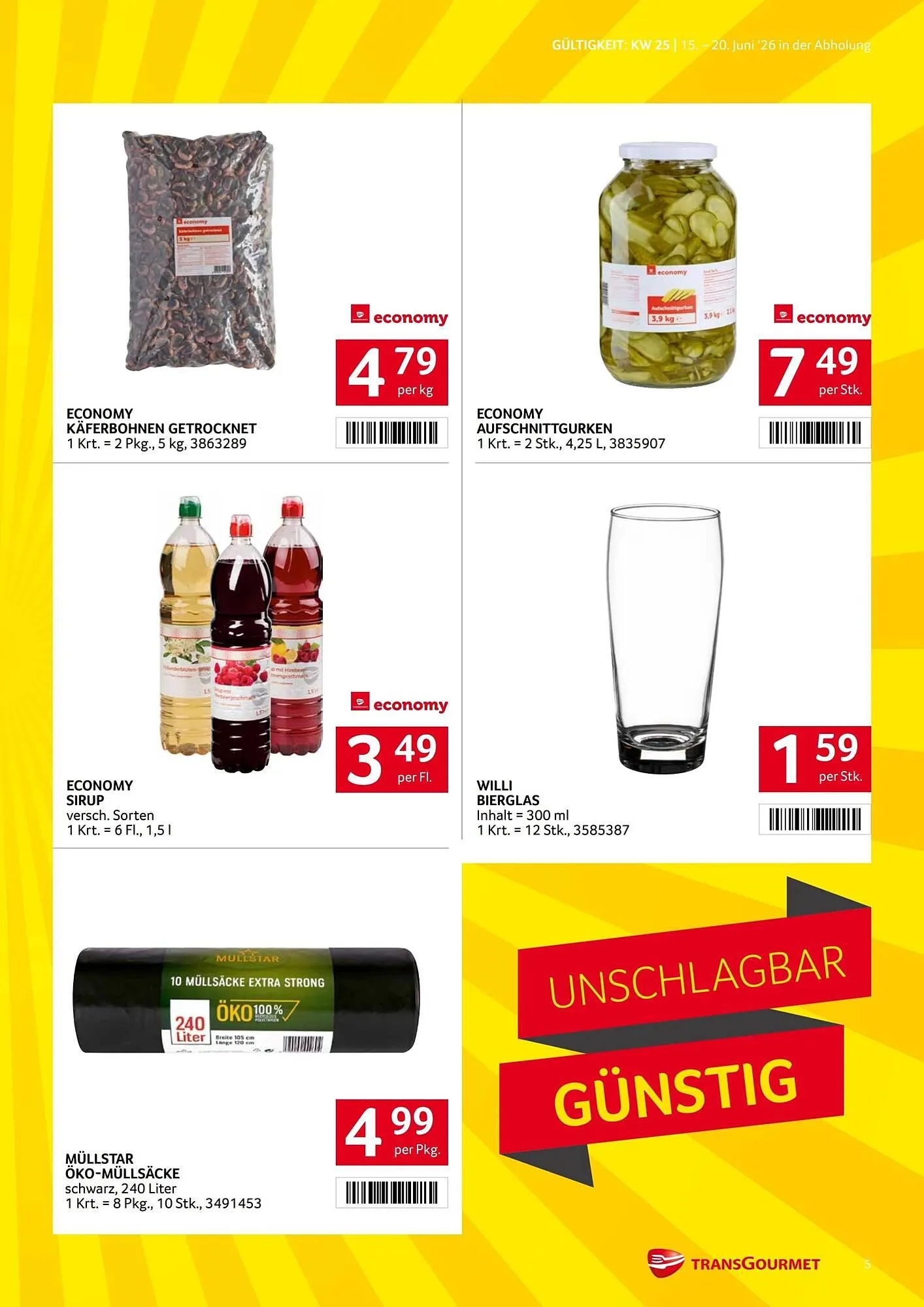 Transgourmet Flugblatt von 15. Juni bis 20. Juni 2026 - Flugblätt seite 5