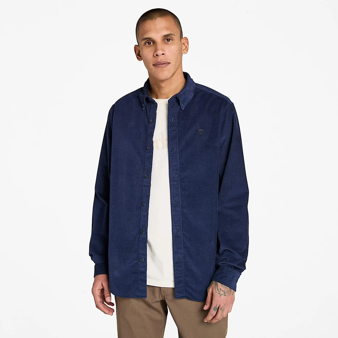 Cordhemd für Herren in Dunkelblau