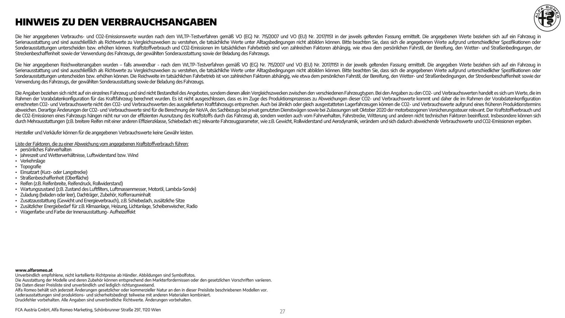 Alfa Romeo Flugblatt von 1. Dezember bis 31. Dezember 2025 - Flugblätt seite  27