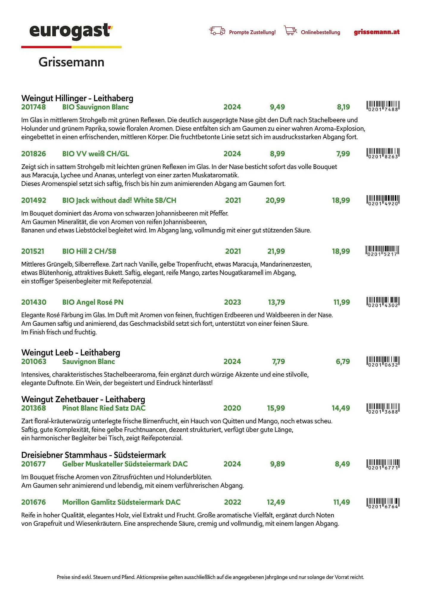 Eurogast Grissemann Flugblatt von 1. April bis 30. April 2026 - Flugblätt seite  3