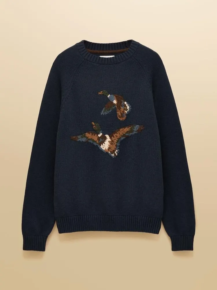 Joules Duck Intarsia Crew Neck Jumper