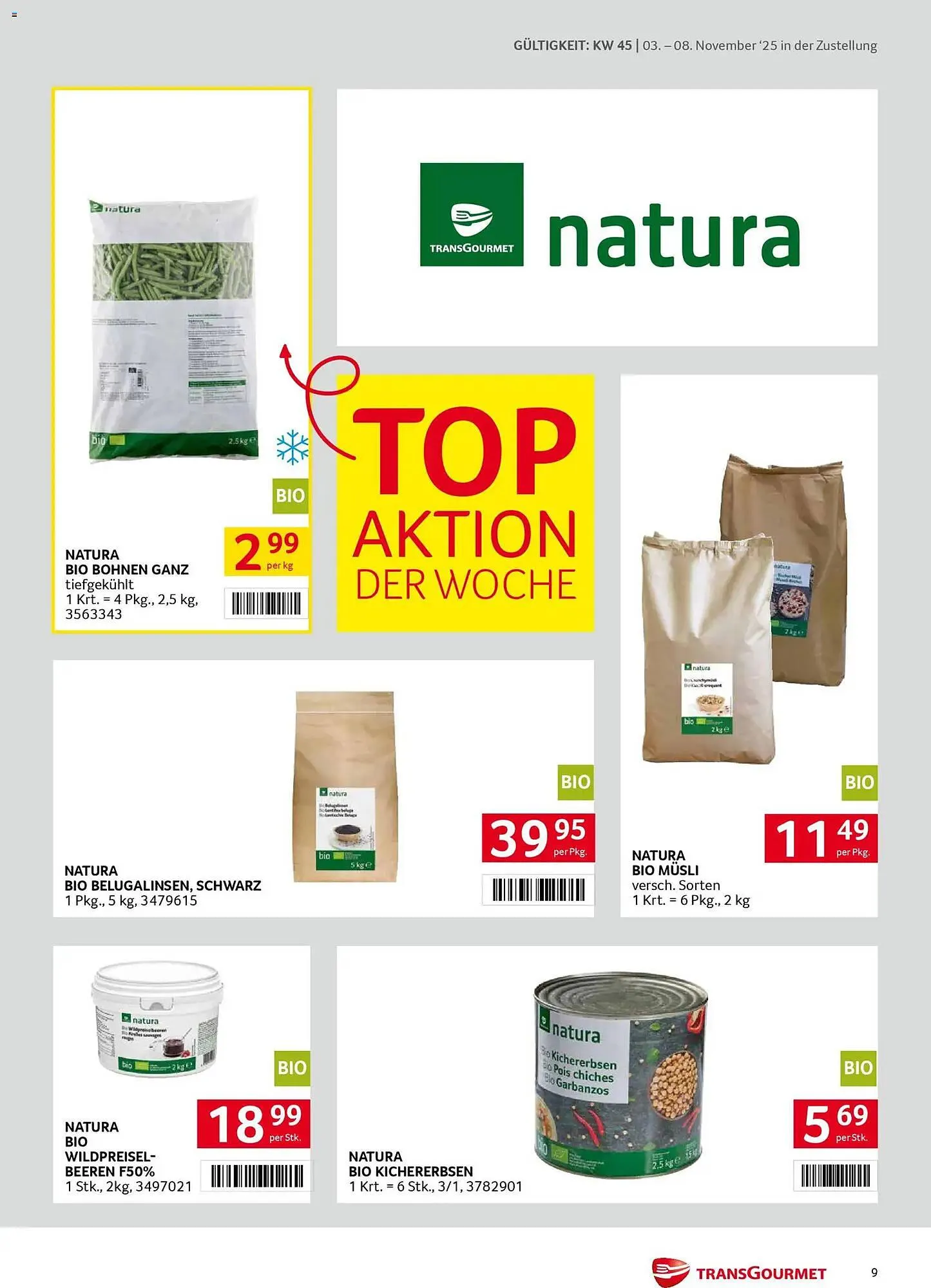 Transgourmet Flugblatt von 3. November bis 8. November 2025 - Flugblätt seite  9