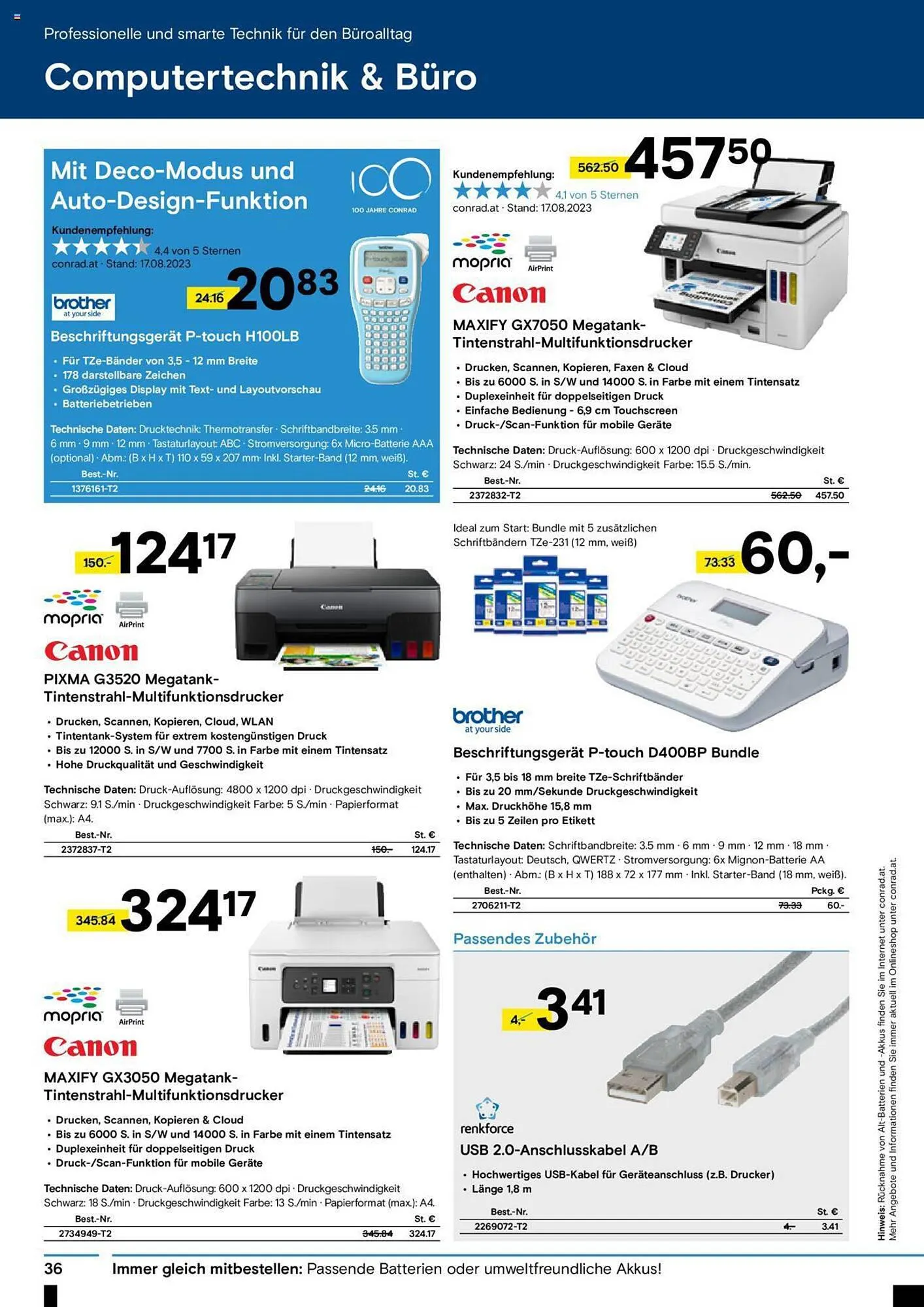 Conrad Flugblatt von 4. September bis 22. Oktober 2023 - Flugblätt seite  38
