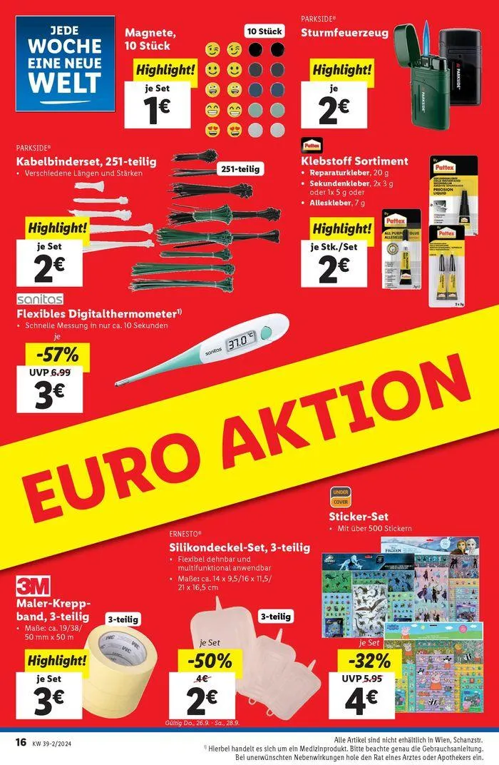 Aktuelle Flugblätter Ab Donnerstag, 26.9. von 26. September bis 2. Oktober 2024 - Flugblätt seite  16