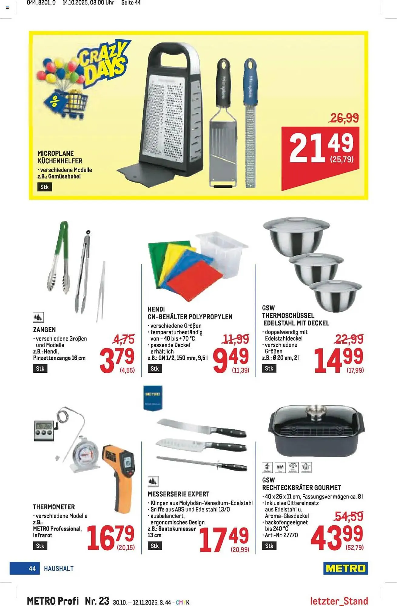 Metro Flugblatt von 30. Oktober bis 12. November 2025 - Flugblätt seite 44