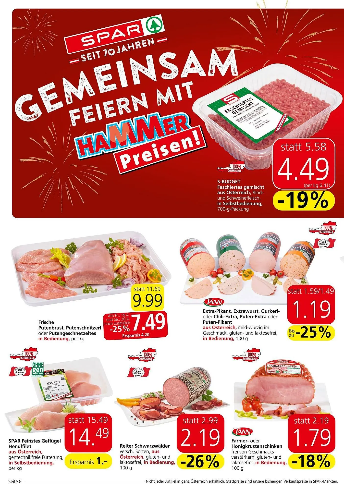 Spar Flugblatt von 17. April bis 30. April 2024 - Flugblätt seite 8