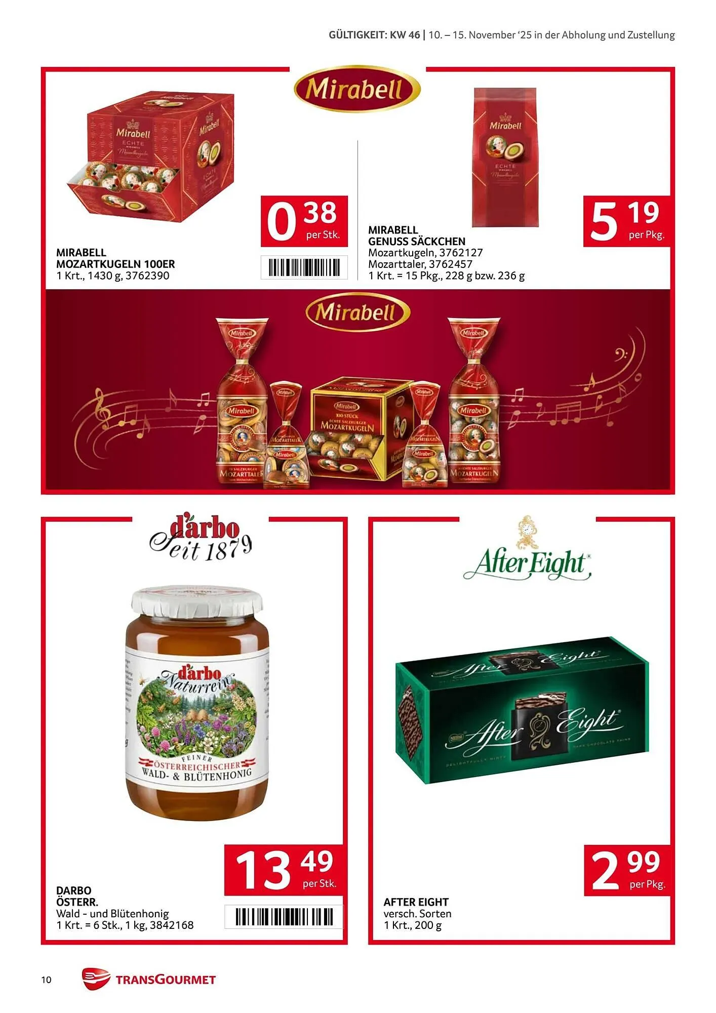 Transgourmet Flugblatt von 10. November bis 15. November 2025 - Flugblätt seite  10