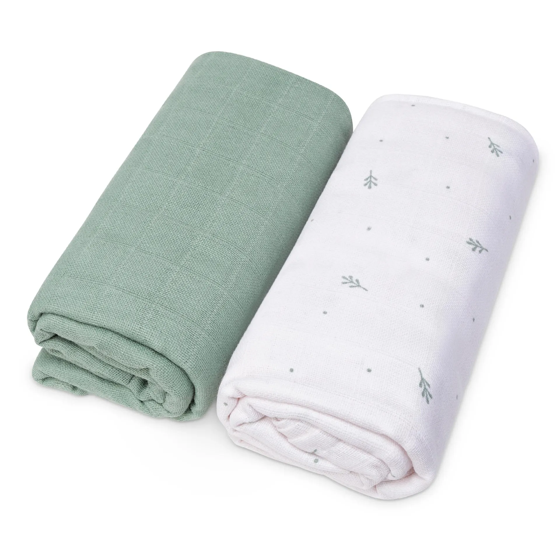 2er Set Pucktücher Blätter 120 x 120 cm