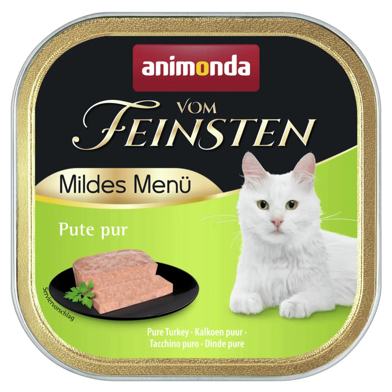 Sparpaket 32 x 100 g Animonda vom Feinsten Mildes Menü Pute pur Katzen Nassfutter
