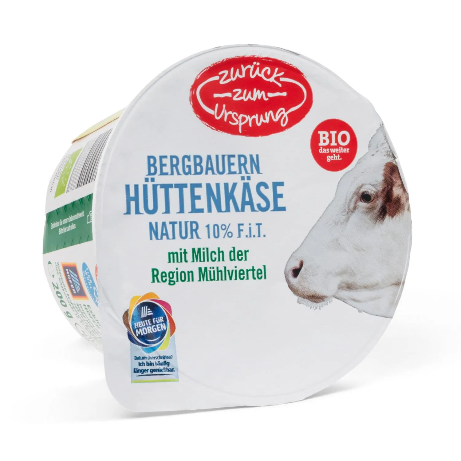 ZURÜCK ZUM URSPRUNG BIO-Bergbauern Hüttenkäse, Natur 10% F.i.T.