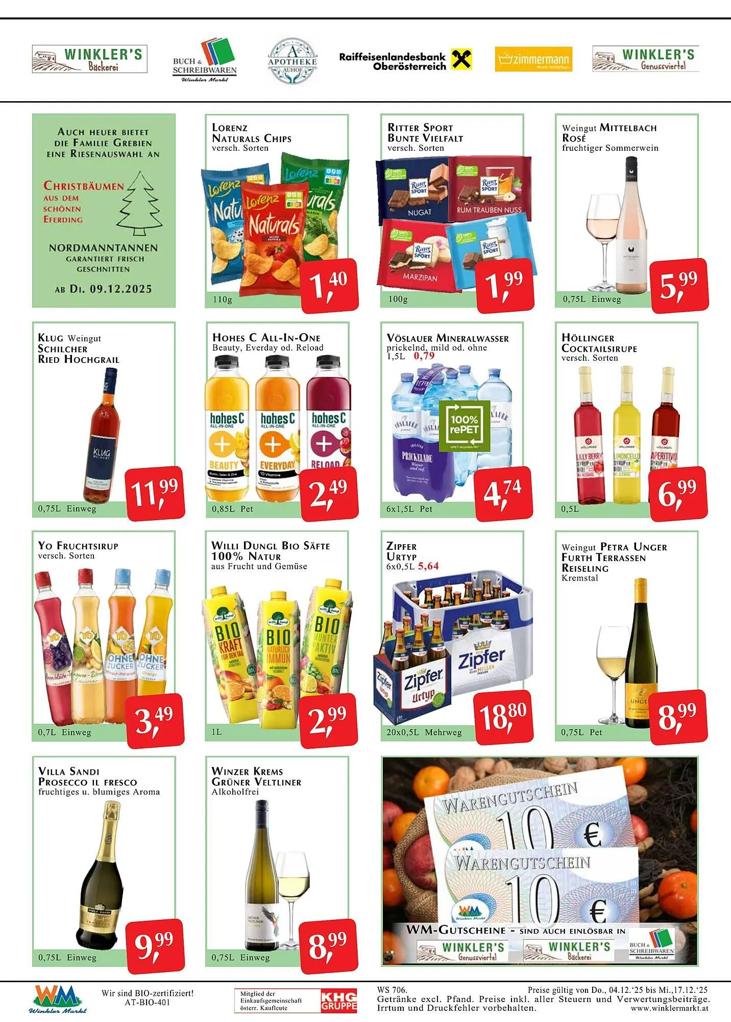 Winkler Markt Flugblatt von 4. Dezember bis 17. Dezember 2025 - Flugblätt seite  4