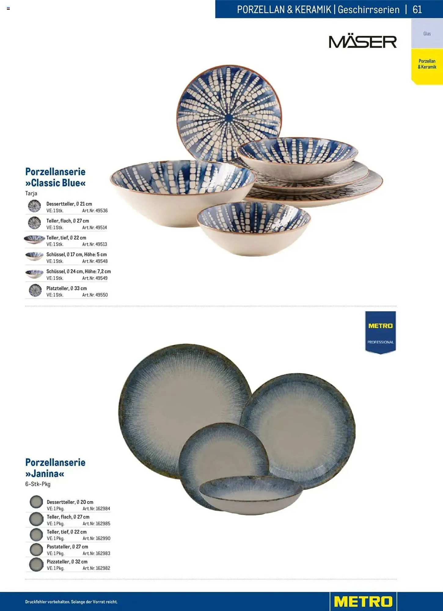 Metro Flugblatt von 2. Dezember bis 31. Dezember 2025 - Flugblätt seite  61