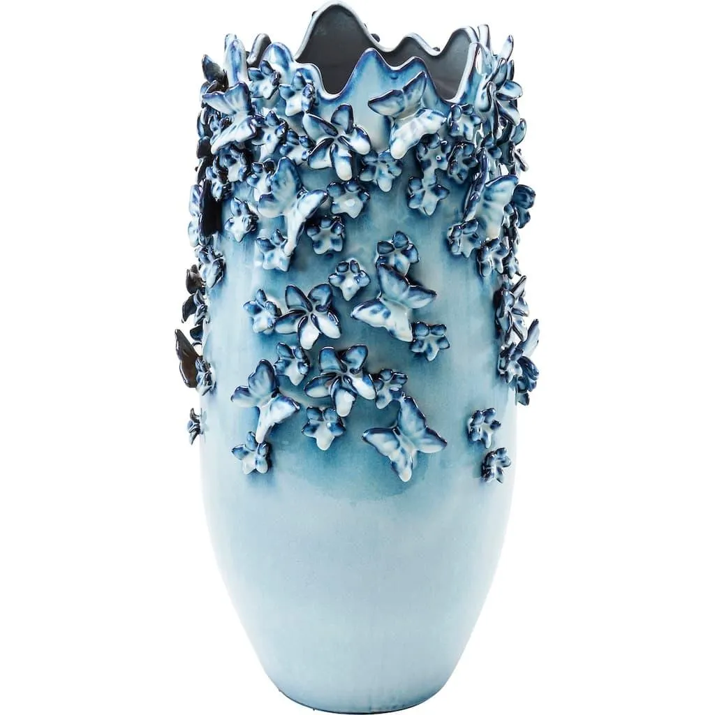 Kare Design Dekovase »Butterflies Lightblue 50cm«