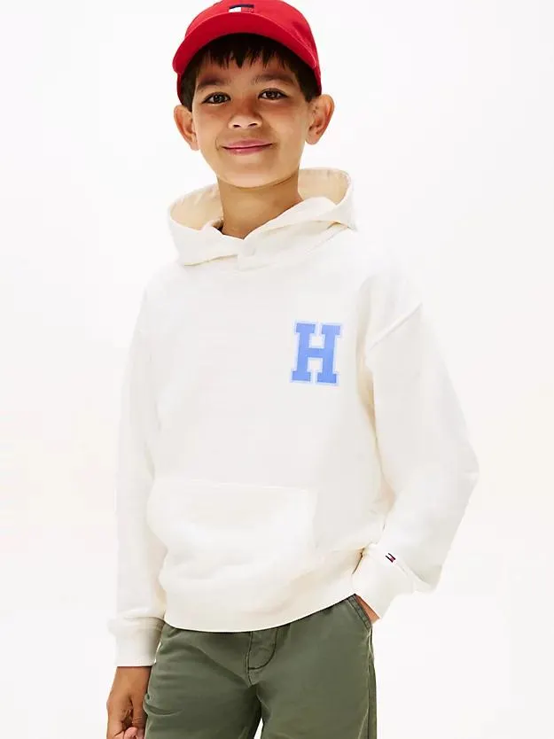 Varsity Logo-Hoodie mit Rücken-Badges