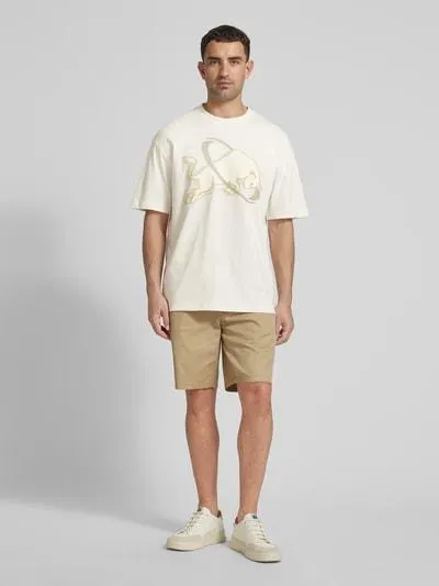 T-Shirt mit Motiv-Print Modell 'Danirick' - HUGO X RB in offwhite