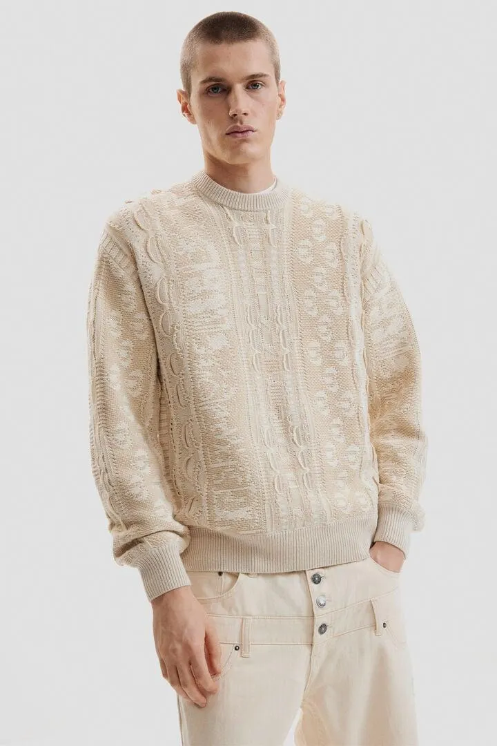 RUNDHALS-STRICKPULLOVER