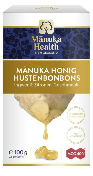 Manuka Health Manuka Honig Hustenbonbons MGO400+ Ingwer Zitrone 100g