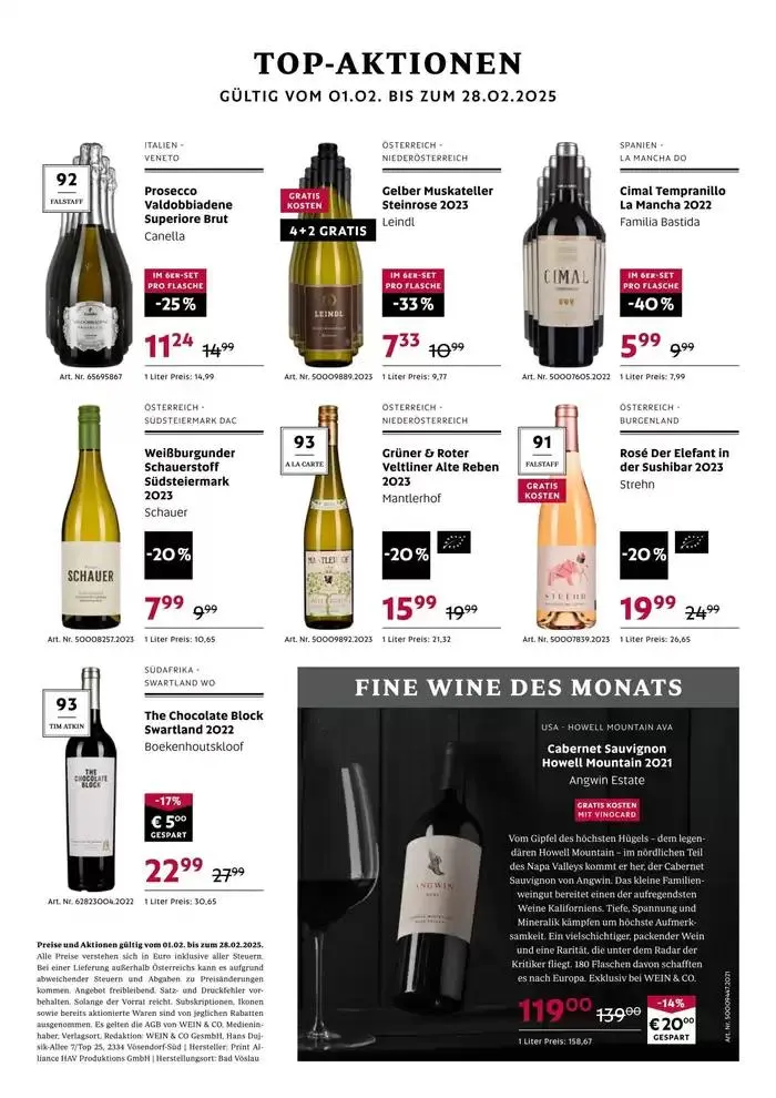 Wein & Co flugblatt von 1. Februar bis 15. Februar 2025 - Flugblätt seite  8