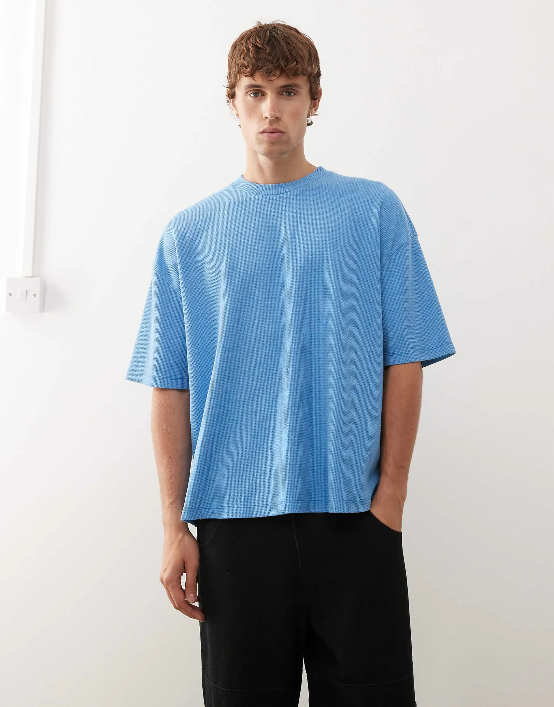 COLLUSION boxy t-shirt in washed blue