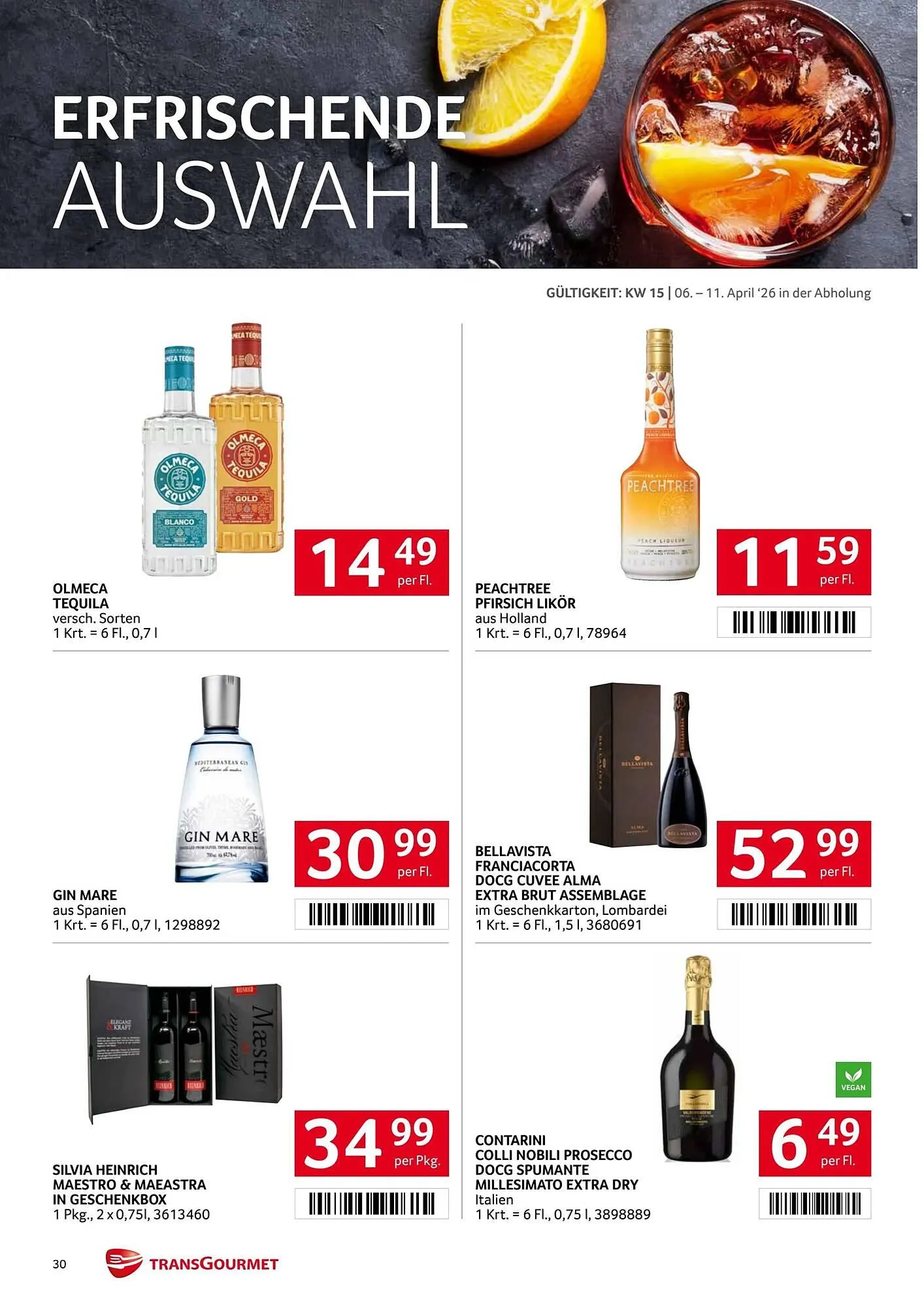 Transgourmet Flugblatt von 6. April bis 11. April 2026 - Flugblätt seite  30