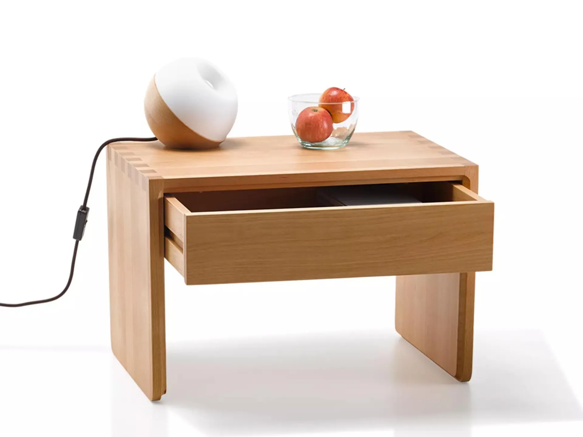 Bettkästchen Hako, mit Lade, B 55 x T 38 x H 37 cm, Buche