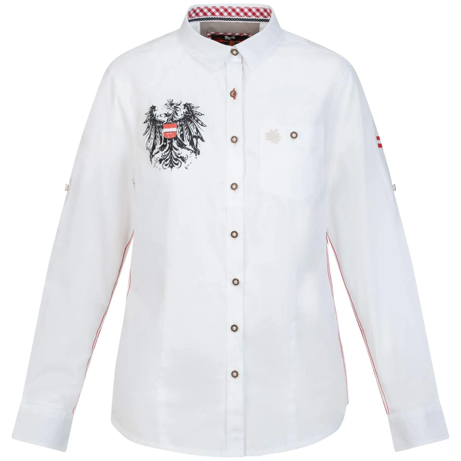 Damen Bluse "Austria", Langarm, Weiß