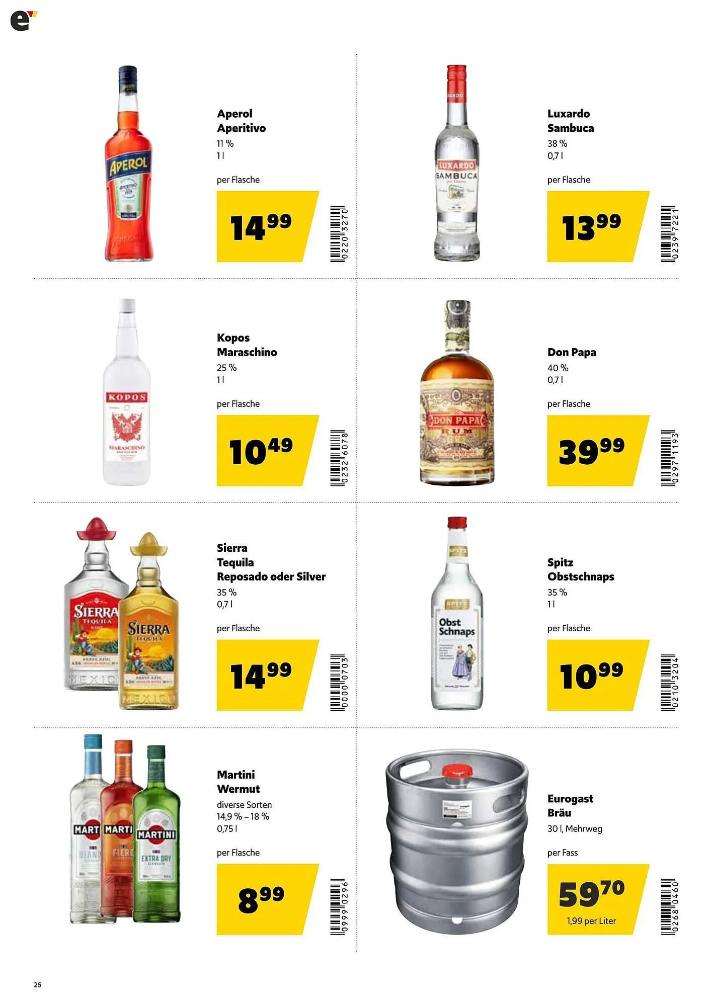 Eurogast Grissemann Flugblatt von 6. April bis 18. April 2026 - Flugblätt seite  26