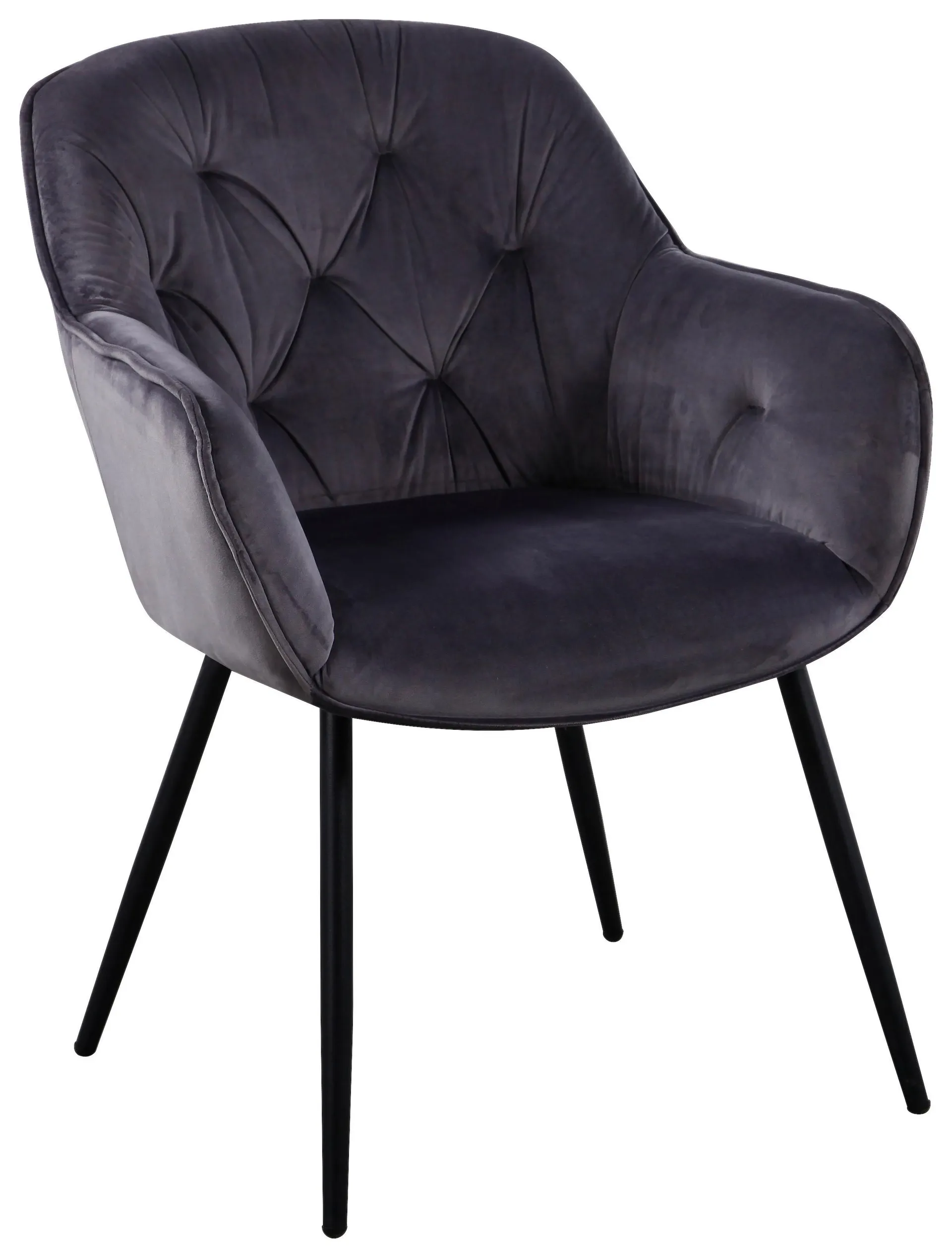 Salerno Samtbezug Grau Gepolstert